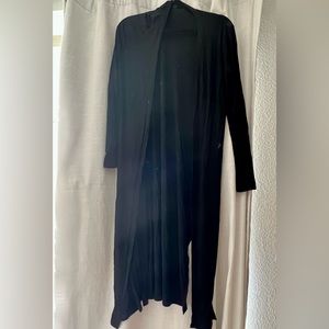 Long open front cardigan